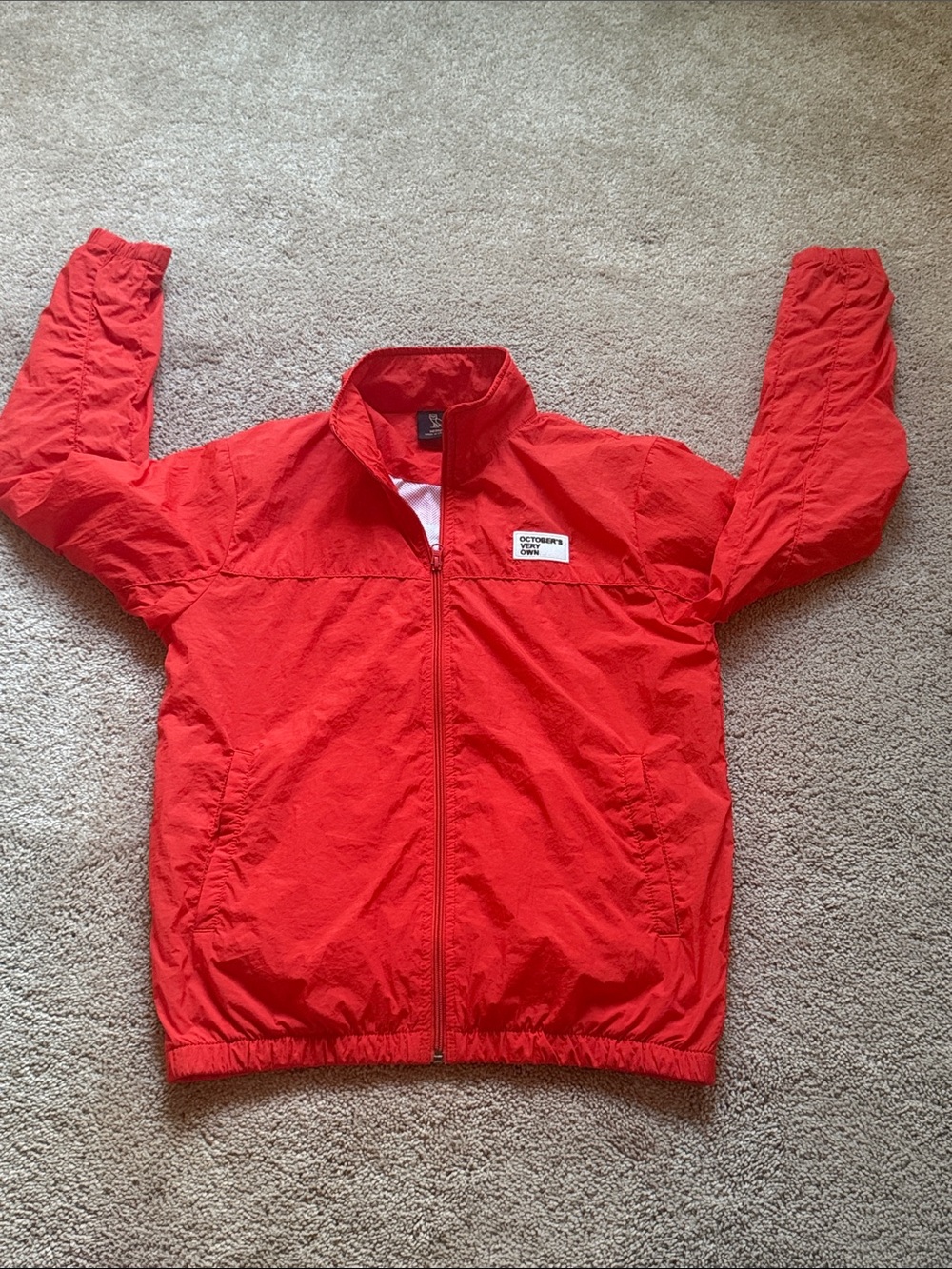 OVO October’s Very Own Team October Windbreaker Jacket in Deep Orange
